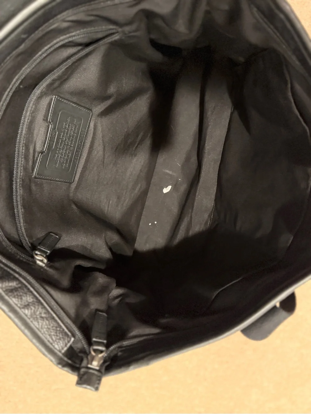 Coach Black Leather Laptop Briefcase with Shoulder Strap